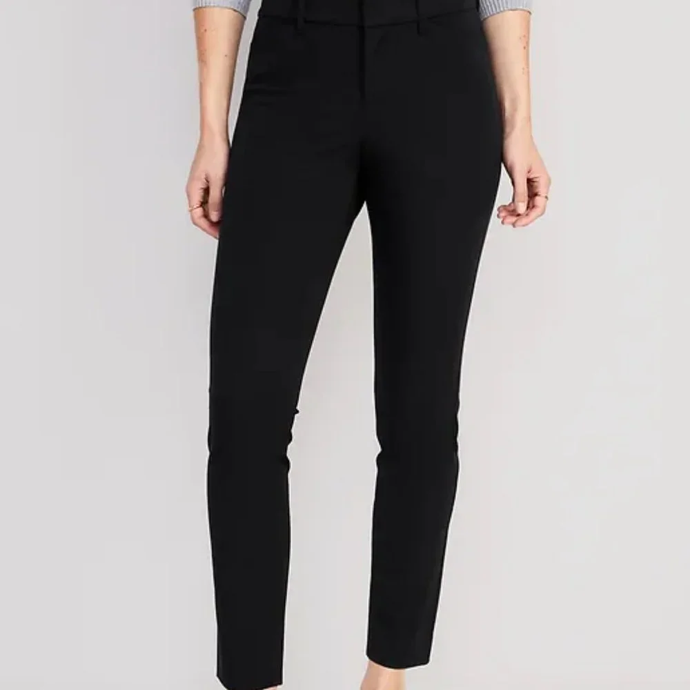 Old Navy Pixie Never Fade Pants Mid Rise Stretch Pants Black, Multiple Sizes - Picture 2 of 11